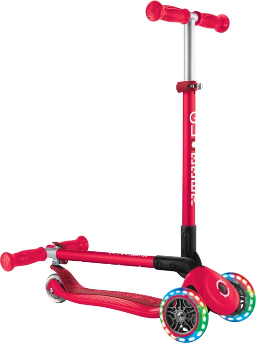 Globber Primo Foldable Lights Kickboard rot