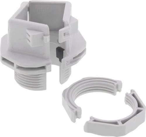 Wiska CKM 63 V0 LG Teilbare Kabelverschraubung mit Gegenmutter, Kunststoff, RAL 7035, M63