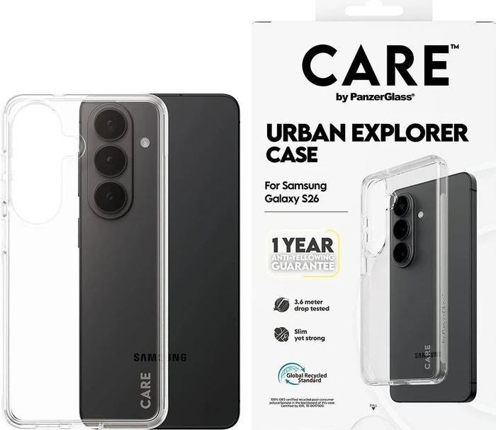 PanzerGlass Care Urban Explorer Case transparent für Samsung Galaxy S26