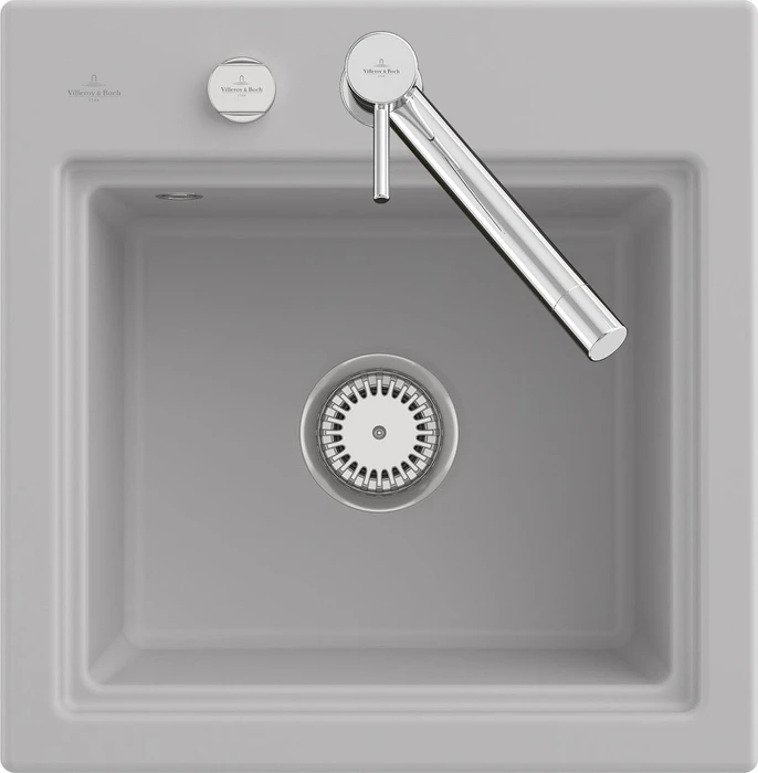 Villeroy & Boch Subway Style 50 S Einbau Becken mittig mit Ablauffernbedienung steam