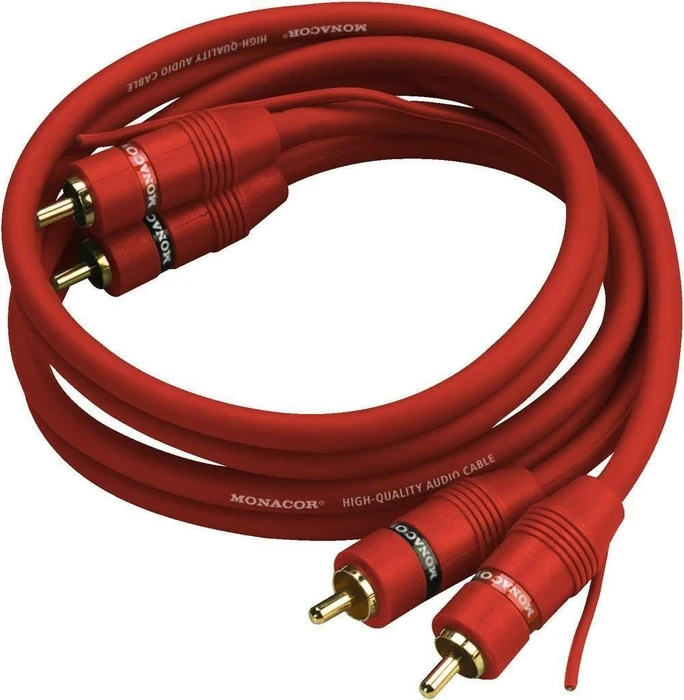 Monacor Stereo Cinch Kabel 5m rot