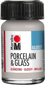 Marabu Porcelain & Glass Malfarbe Glänzend, silber metallic, 15ml