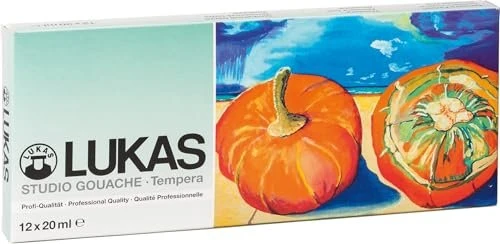 Nerchau Lukas Studio Gouache Tempera, 12 Farben, 19ml