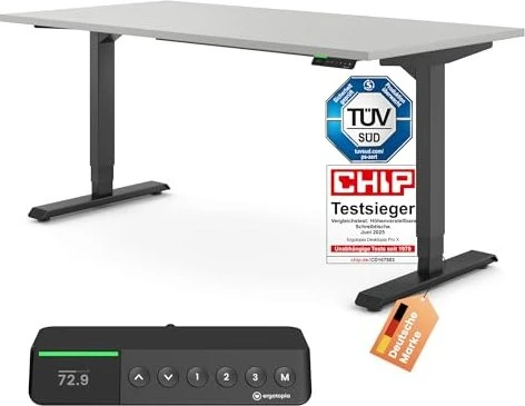 Ergotopia Desktopia Pro X Sitz-Steh-Schreibtisch, 160x80cm