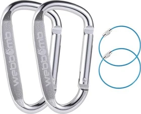 webbomb Schnapphaken Materialkarabiner 6.7cm silber
