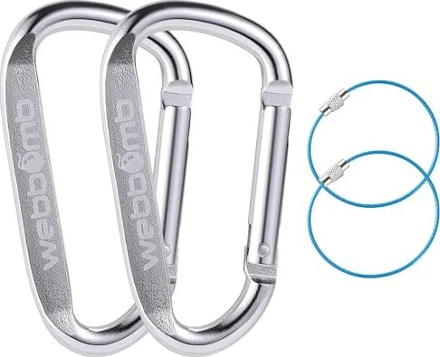 webbomb Schnapphaken Materialkarabiner 6.7cm silber