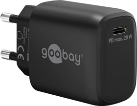 Wentronic Goobay USB-C PD GaN Schnellladegerät 20W schwarz