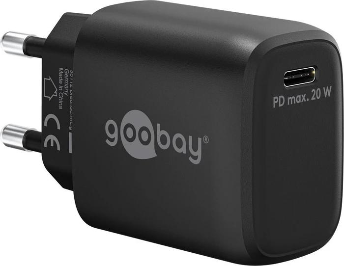 Wentronic Goobay USB-C PD GaN Schnellladegerät 20W schwarz