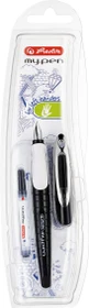 Herlitz my.pen schwarz/weiß, linke Hand, Blister