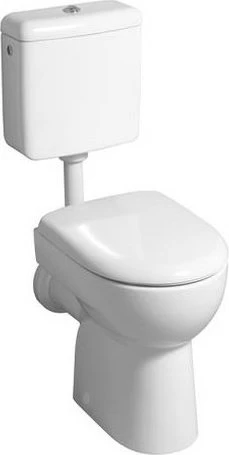 Geberit Renova Stand-WC Flachspüler, Abgang horizontal, teilgeschlossene Form weiß