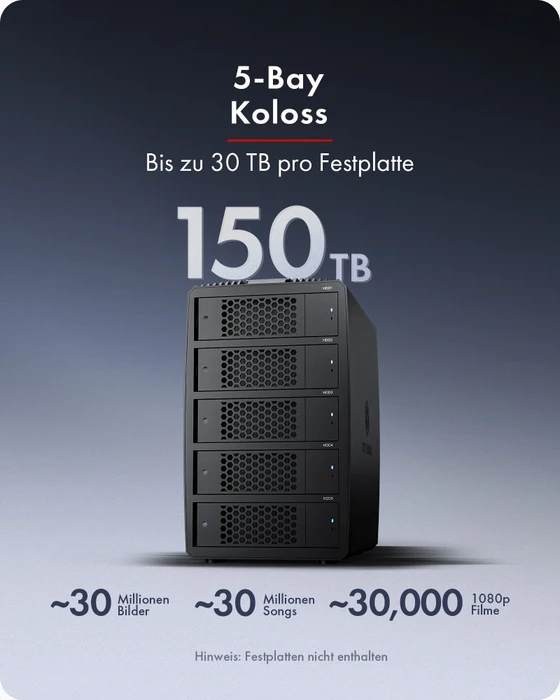RaidSonic Icy Box IB-RD3705-CU3, Heart RAID 3705, 5x 2.5"/3.5", USB-C 3.0