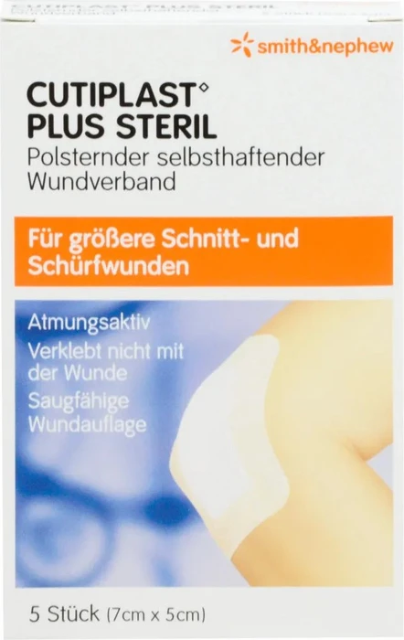 Cutiplast Plus Steril, 5 x 7cm, 5 Stück