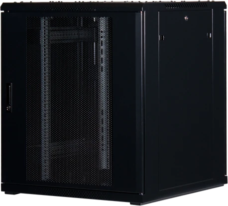 Rockstable 19" Serverschrank 18HE, Gitternetztür, IP2X, schwarz, 800mm tief