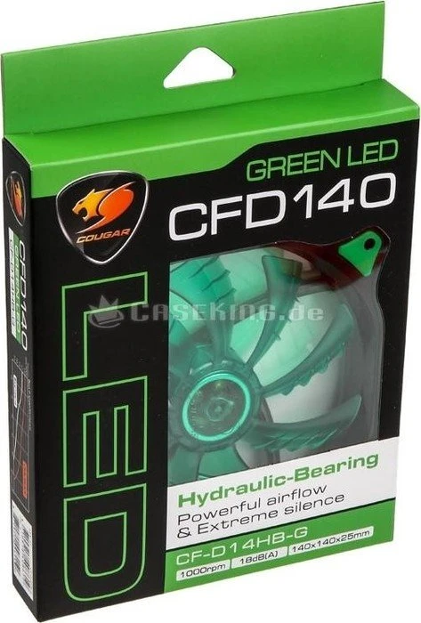 Cougar CFD LED D14HB-G grün, 140mm