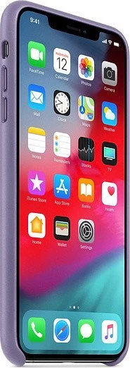 Apple Leder Case für iPhone XS Max flieder