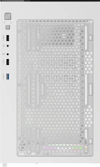 AeroCool Pivot White, inkl. 1x Lüfter, Lüfter LED ARGB, Glasfenster