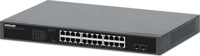 Intellinet Rackmount Gigabit Switch, 24x RJ-45, 2x SFP, 370W PoE+