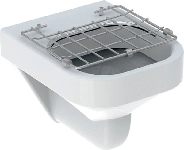 Geberit Publica Set Ausguss mit Klapprost 40x37x49cm, weiß/KeraTect
