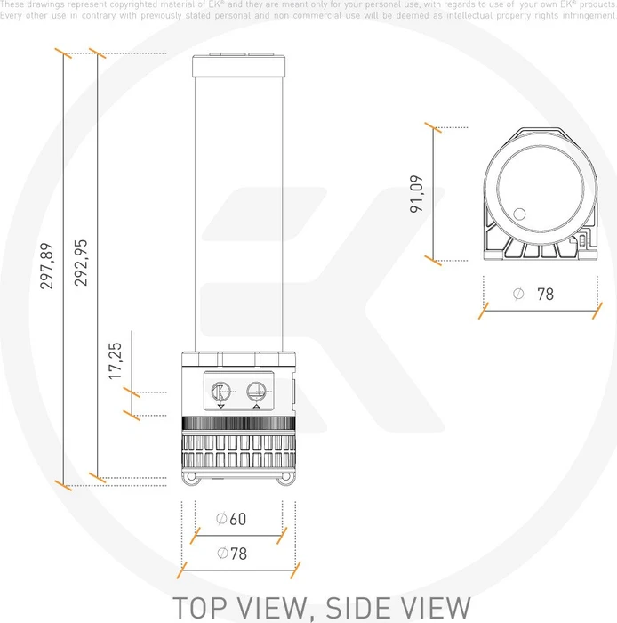 EK Water Blocks Quantum Line EK-Quantum Kinetic TBE 300 D5 PWM D-RGB, Acetal, mit Pumpe
