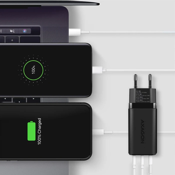 Axagon ACU-DPQ65 QC4 + USB-C PD Wall Charger schwarz