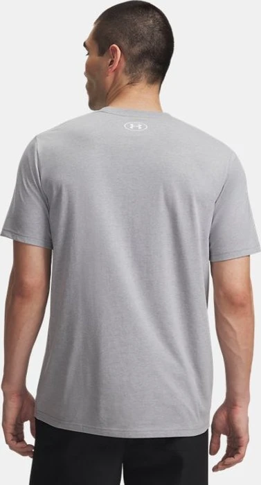 Under Armour Logo Funktionsshirt kurzarm steel light heather/white (Herren)