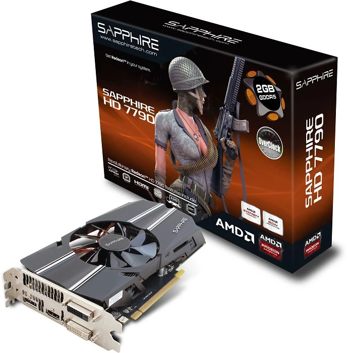 Sapphire Radeon HD 7790 OC, 2GB GDDR5, 2x DVI, HDMI, DP, lite retail