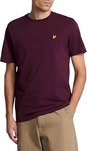 Lyle & Scott Plain T-Shirt kurzarm burgundy (Herren)