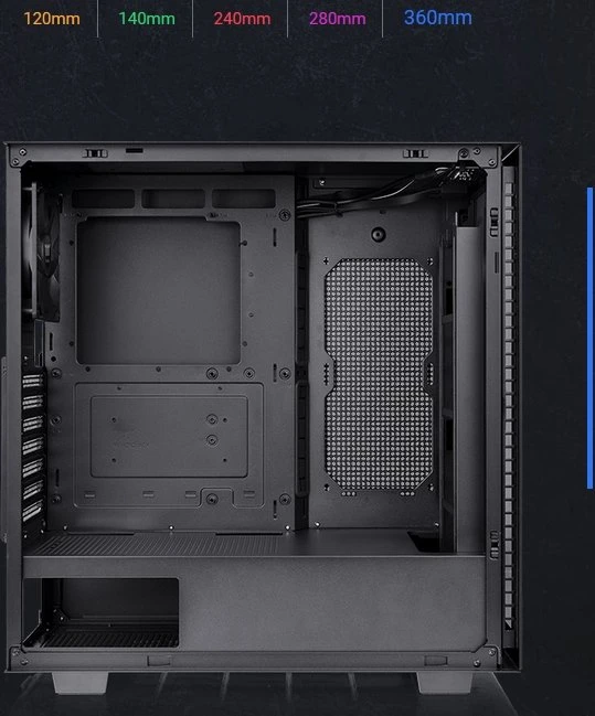 Thermaltake Divider 300 TG, schwarz, Glasfenster