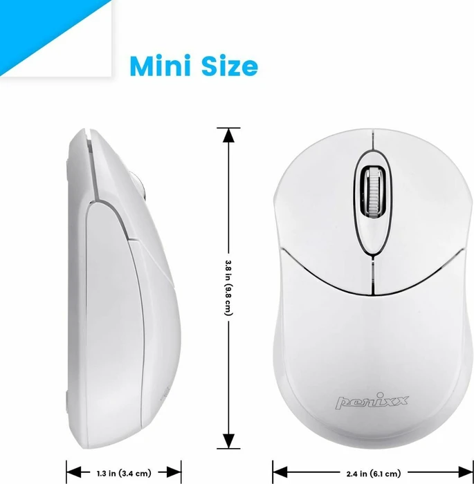 Perixx PERIMICE-802 Mini Bluetooth Maus weiß, Bluetooth