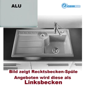 systemceram Sinus 87 Einbau Becken rechts alu