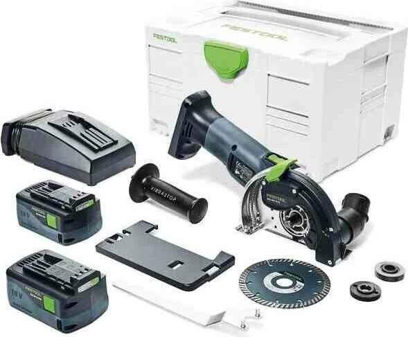 Festool DSC-AGC 18-125 FH Li 5.2 EBI-Plus Akku-Trennschleifer inkl. Systainer + 2 Akkus 5.2Ah + Absaugeinheit