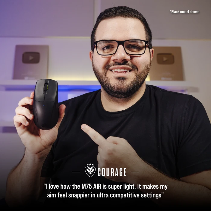 Corsair M75 AIR Ultra-Lightweight Wireless Gaming Mouse, weiß, USB/Bluetooth