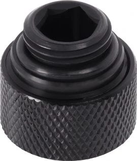 Alphacool Eiszapfen HF G1/4" auf 12mm HardTube Anschraubtülle, deep black, 6er-Pack