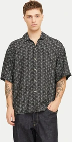 Jack & Jones Wide Fit Hemd kurzarm schwarz (Herren)