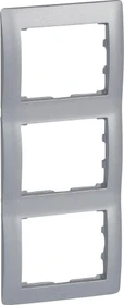 Legrand Pro21 Galea Rahmen 3-fach senkrecht, soft aluminium