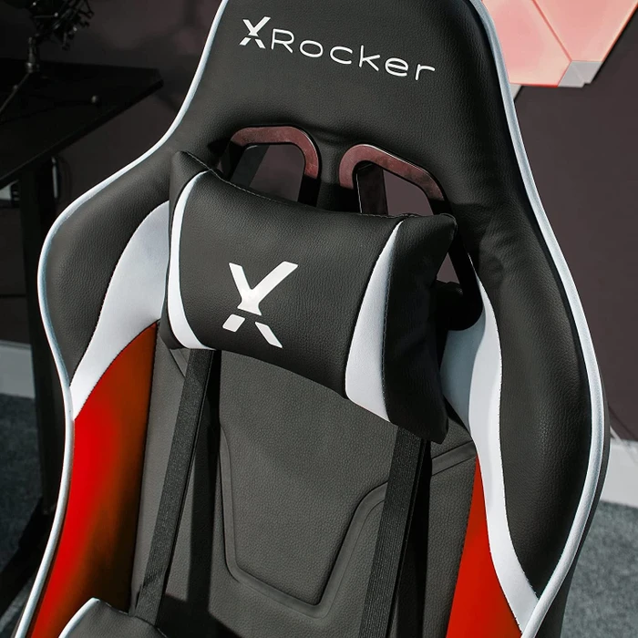 X Rocker Agility Compact Esports Gamingstuhl für für Kinder/Jugendliche, rot/schwarz