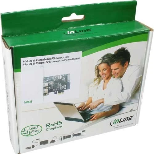 InLine Schnittstellenkarte, 2x USB-A 3.0, 1x USB 3.0 intern, PCIe x1