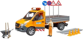 Bruder Profi-Serie MB Sprinter Kommunal mit Light & Sound Modul, Fahrer und Zubehör