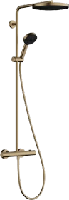 Hansgrohe Pulsify S Puro Showerpipe 260 1jet mit Ecostat Fine und Handbrause 3jet brushed bronze