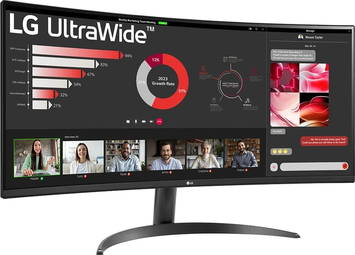 LG UltraWide 34WR50QC-B, 34"