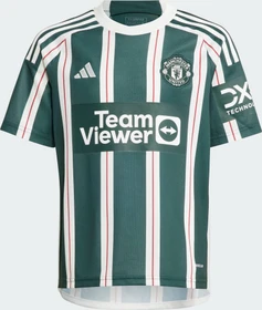 adidas Manchester United 2023/2024 Auswärtstrikot green night/core white/active maroon (Junior)