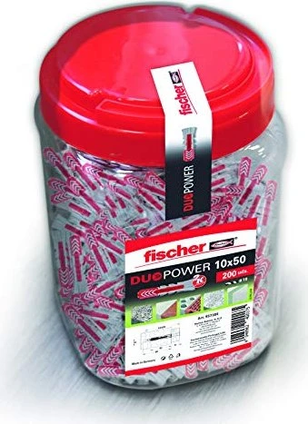 fischer DuoPower 10x50 Universaldübel, 10x50mm, 200 Stück