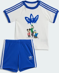 adidas x Disney Micky Maus T-Shirt und Shorts Set white/semi lucid blue (Junior)