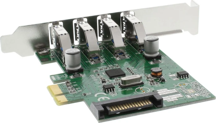 InLine Schnittstellenkarte, 4x USB-A 3.0, PCIe 2.0 x1