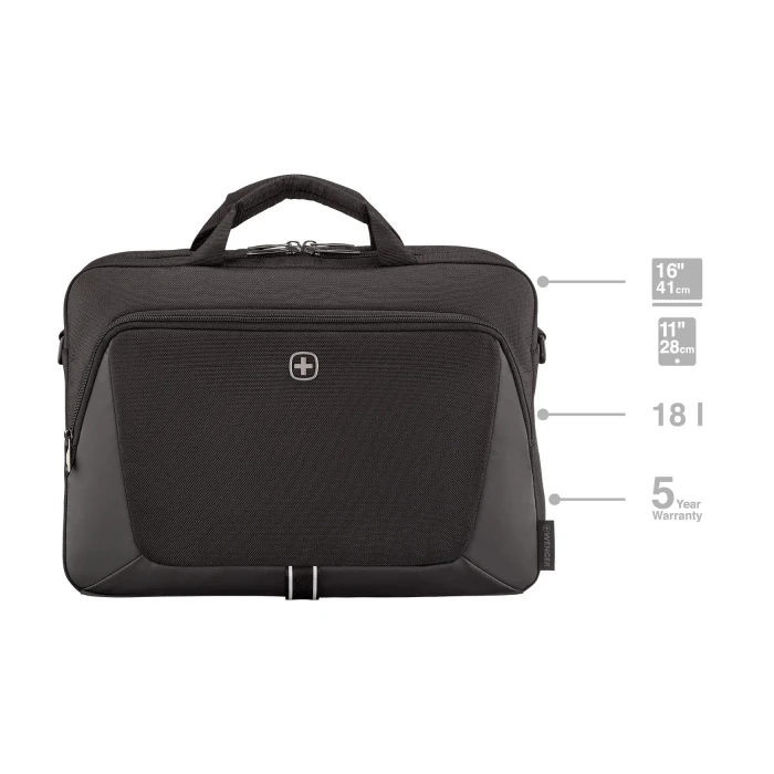 Wenger XE Brief 16" Laptop-Aktentasche, schwarz