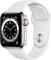 Apple Watch Series 6 (GPS + Cellular) 40mm Edelstahl silber mit Sportarmband weiß Vorschaubild