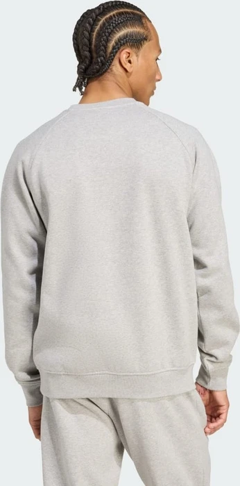 adidas Trefoil Essentials Sweatshirt medium grey heather/white (Herren)