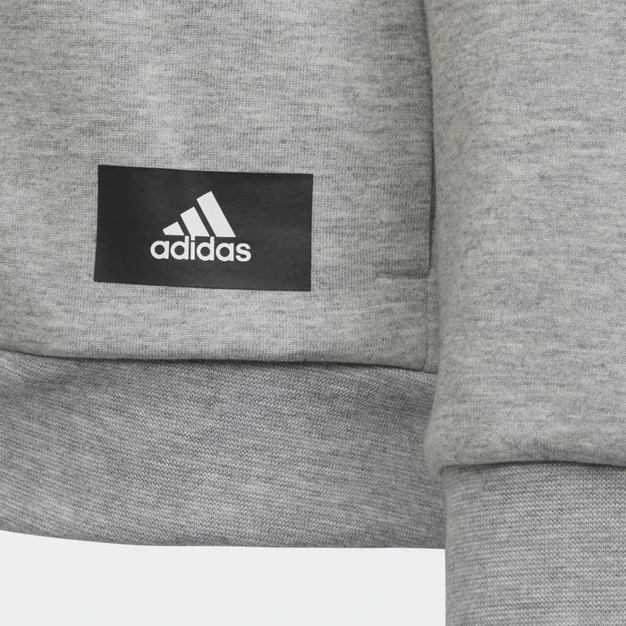 adidas Future Icons 3-Streifen Hoodie medium grey heather/white (Junior)