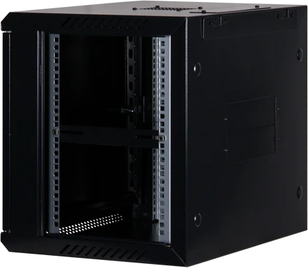 Rockstable 19" Wandschrank 9HE, Stahltür, IP2X, schwarz, 440mm tief