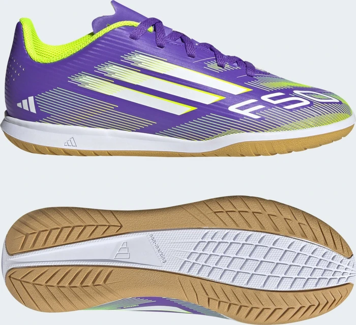 adidas F50 Club IN purple rush/cloud white/lucid lemon (Junior)